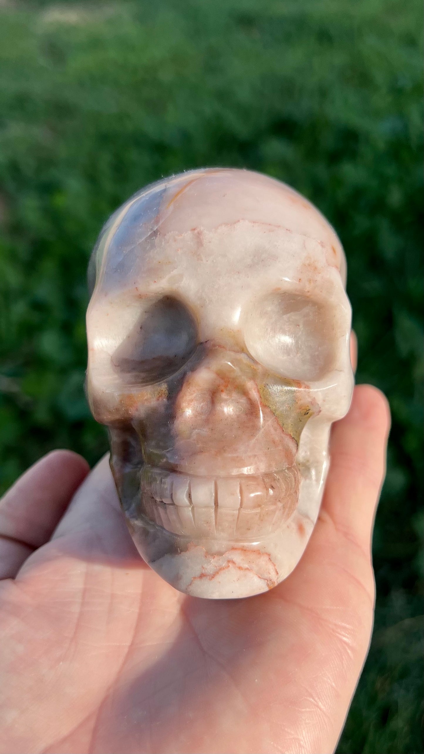 Colorful Jade Skull Large