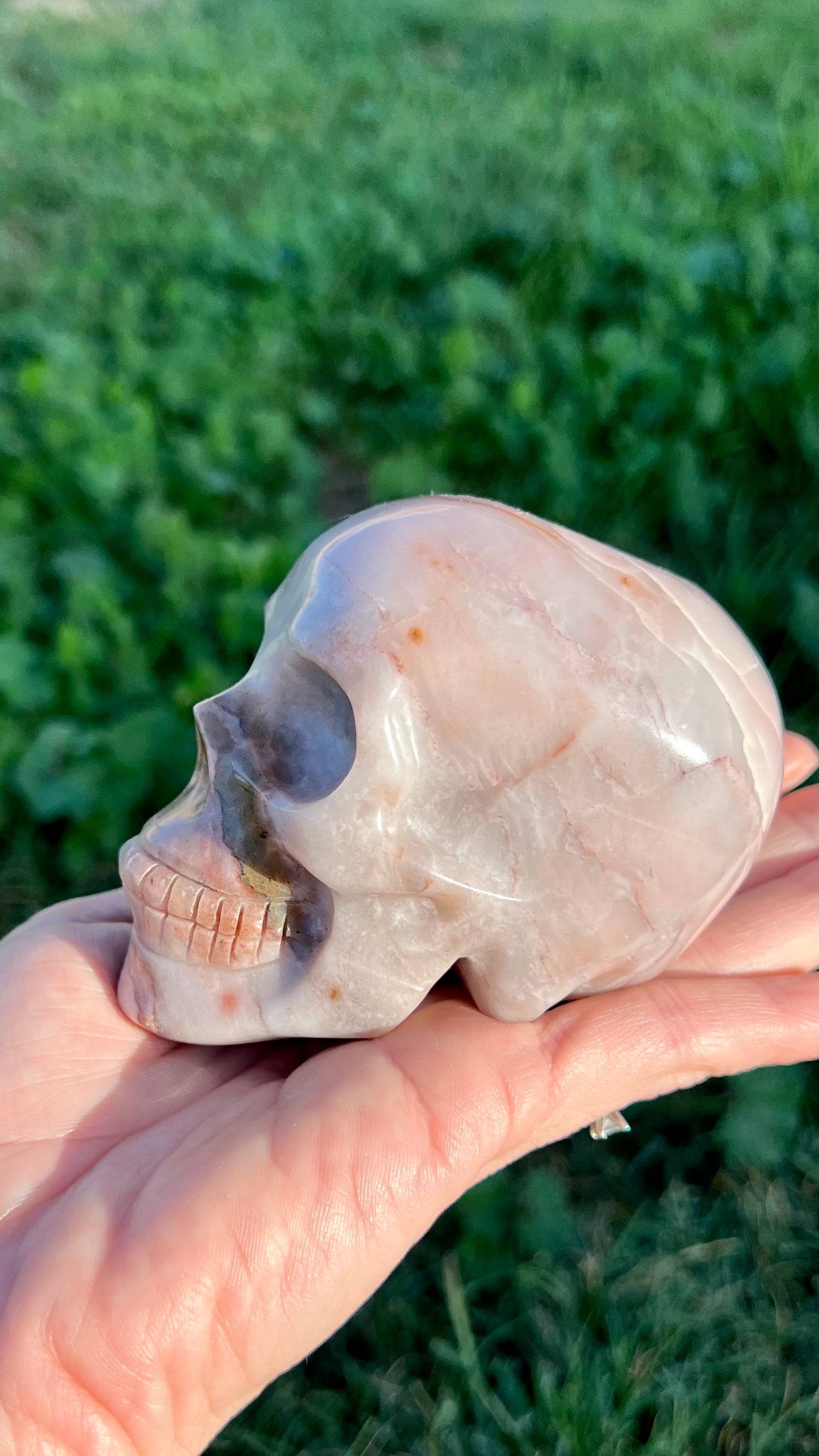 Colorful Jade Skull Large