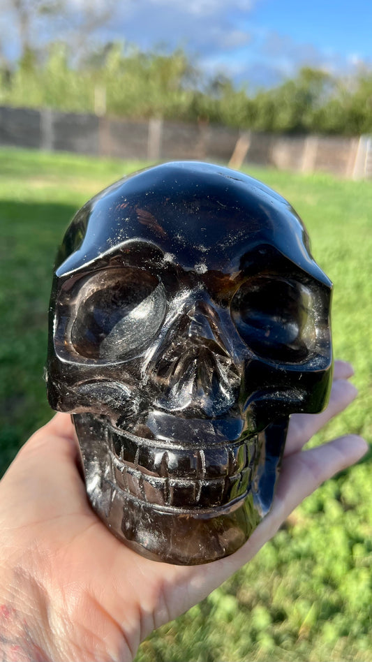 Smokey Quartz Skull XXLarge
