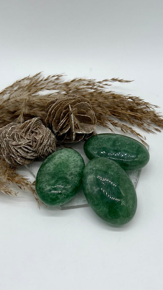 Green Strawberry Quartz Premium Palm Stone