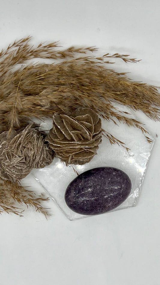 Lepidolite Premium Palm Stone