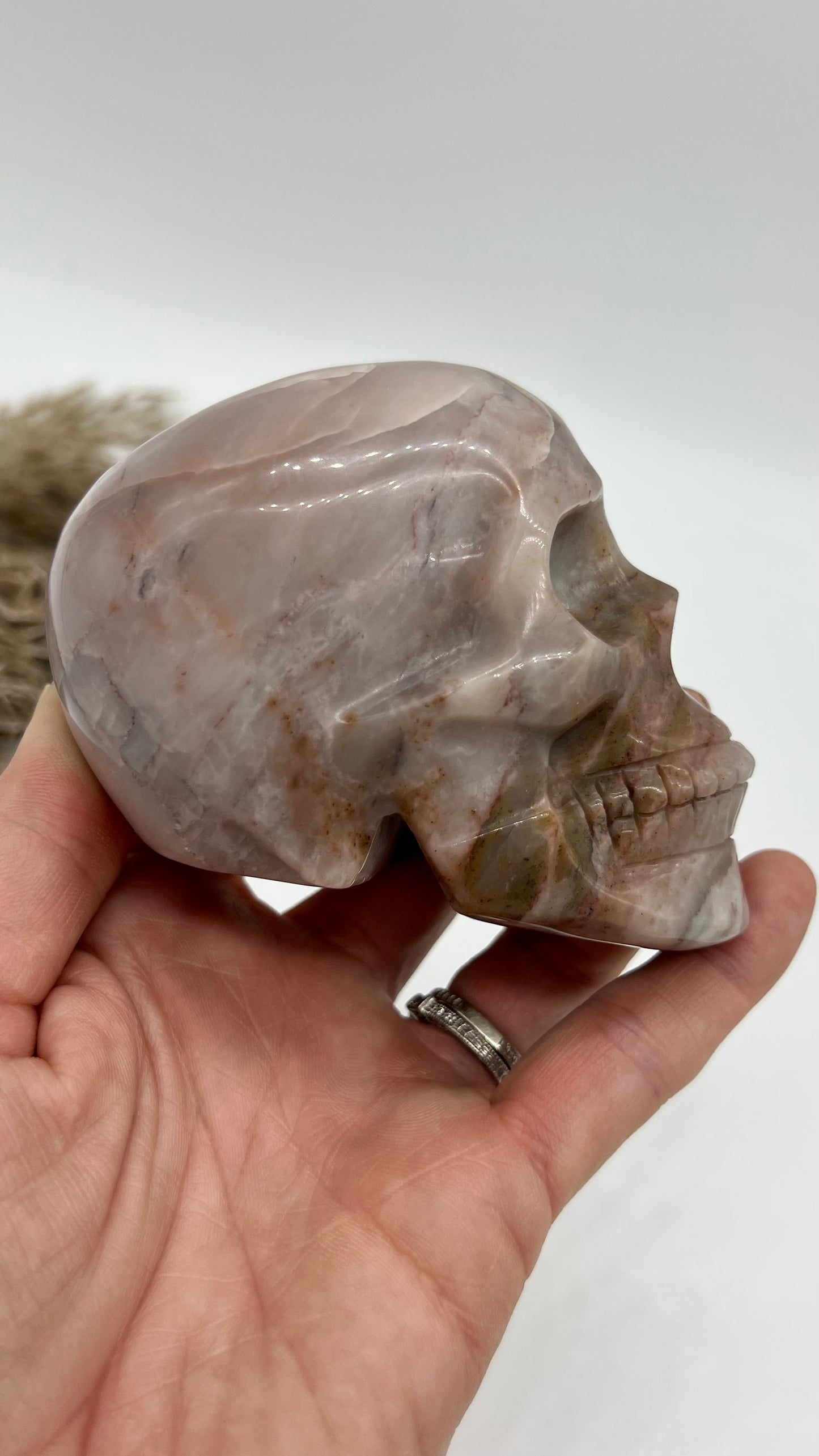 Colorful Jade Skull Large