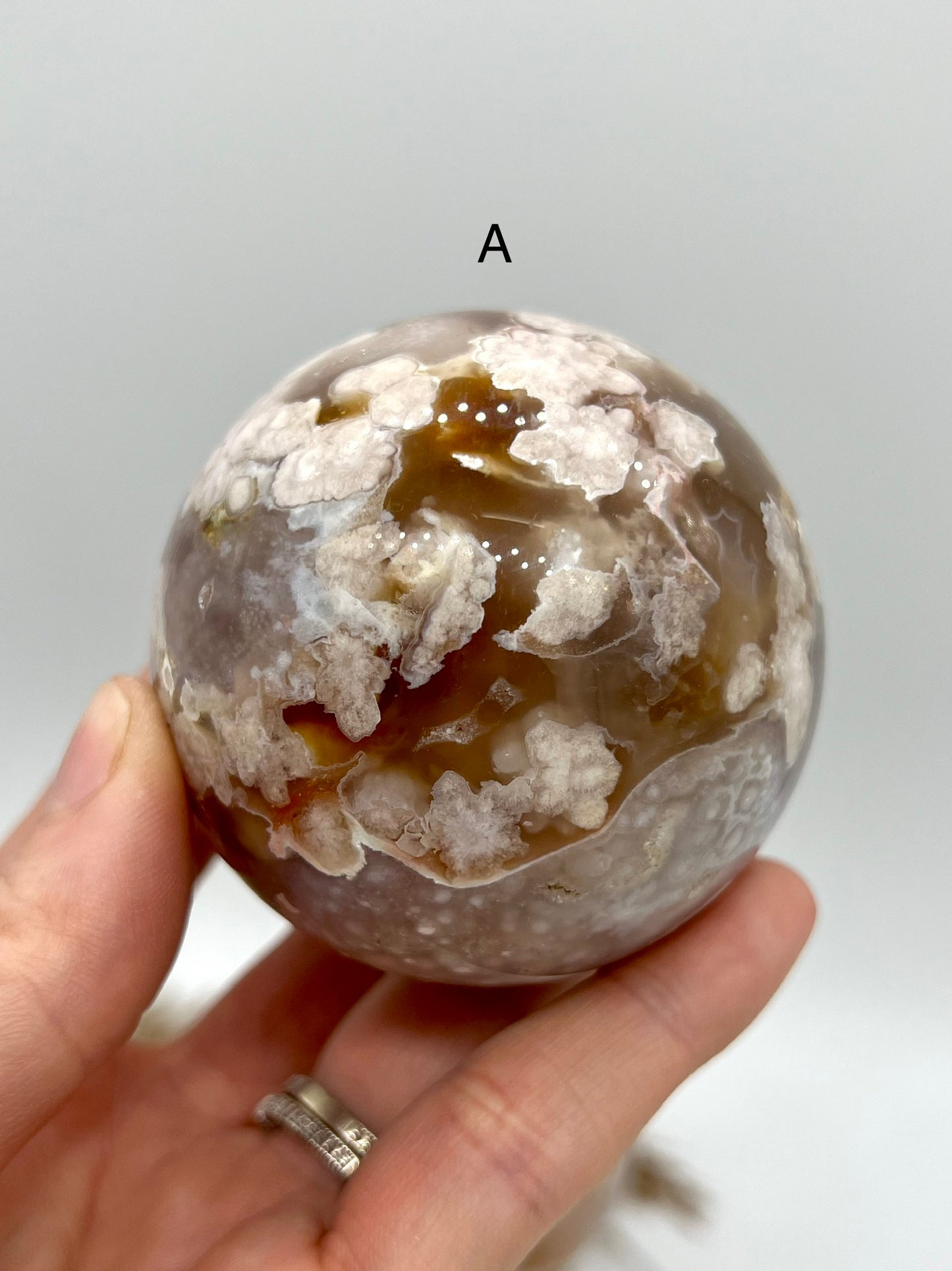 Pink Amethyst Flower Agate Sphere