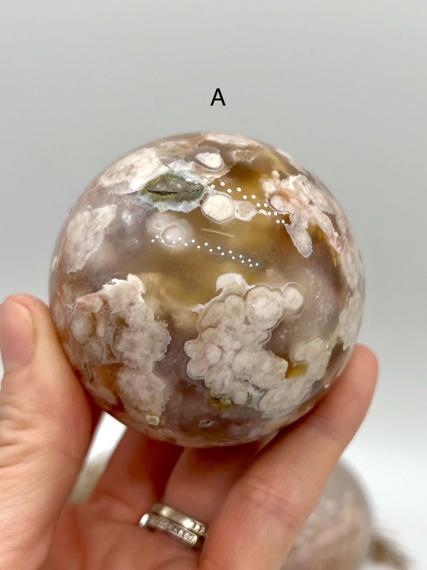 Pink Amethyst Flower Agate Sphere
