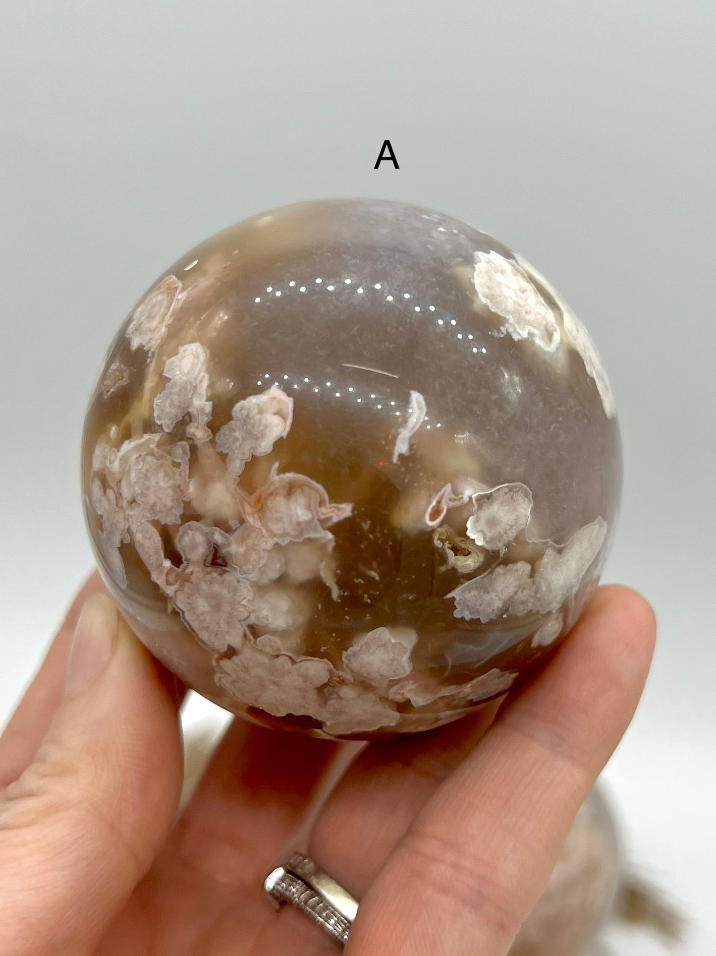 Pink Amethyst Flower Agate Sphere
