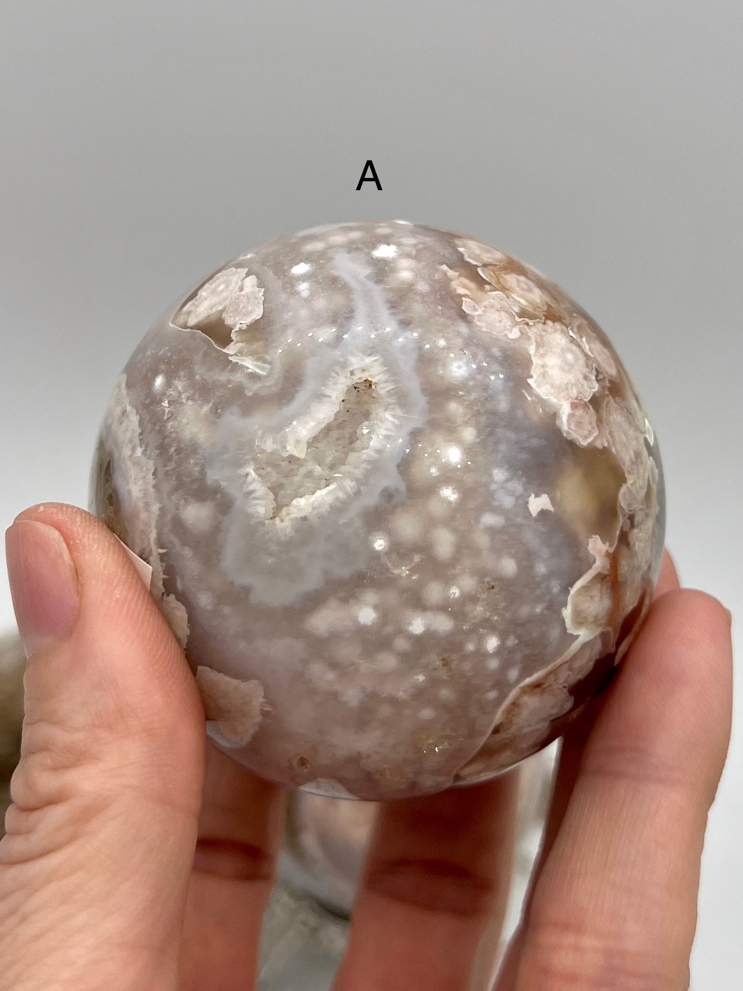 Pink Amethyst Flower Agate Sphere