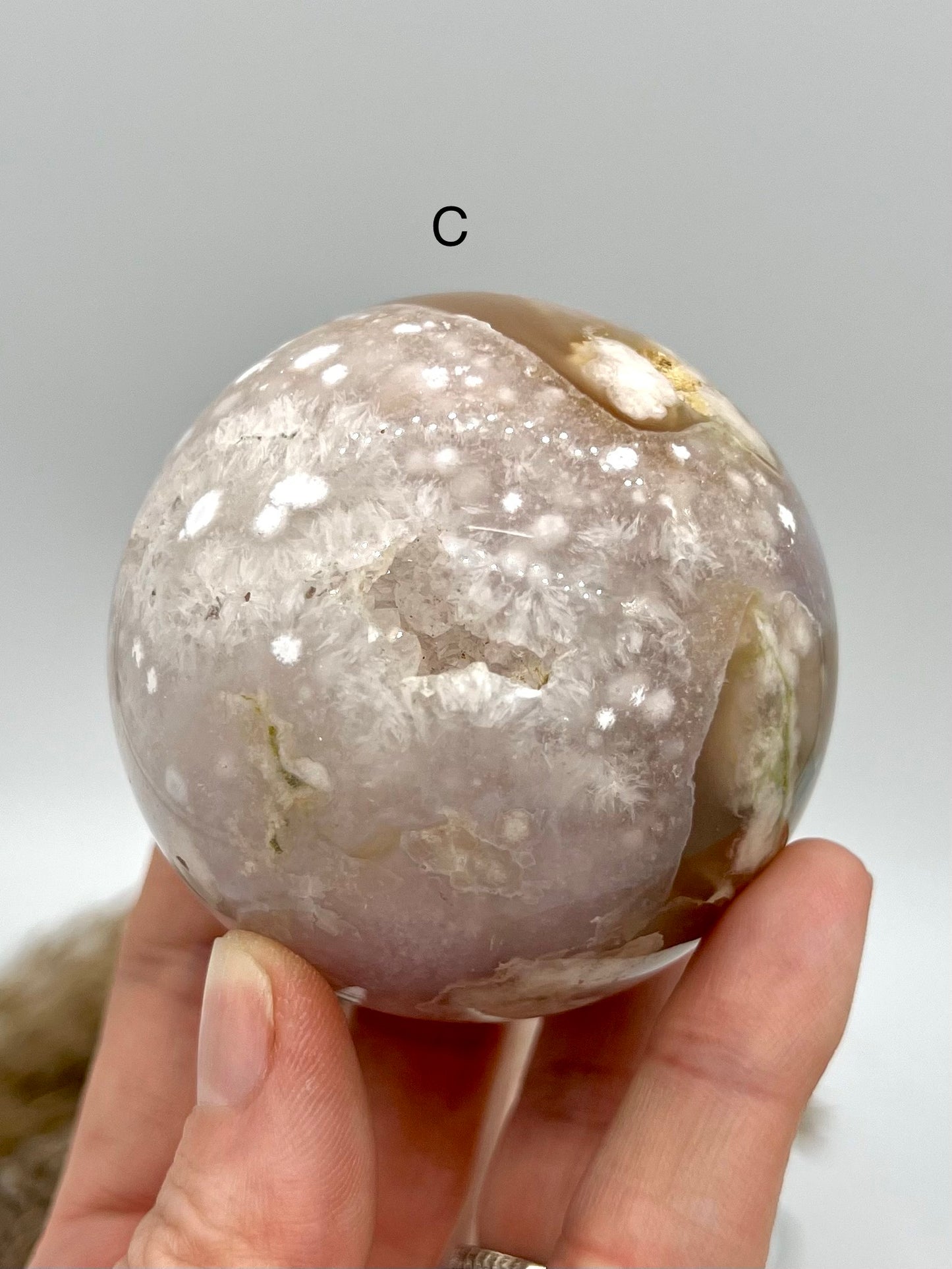 Pink Amethyst Flower Agate Sphere