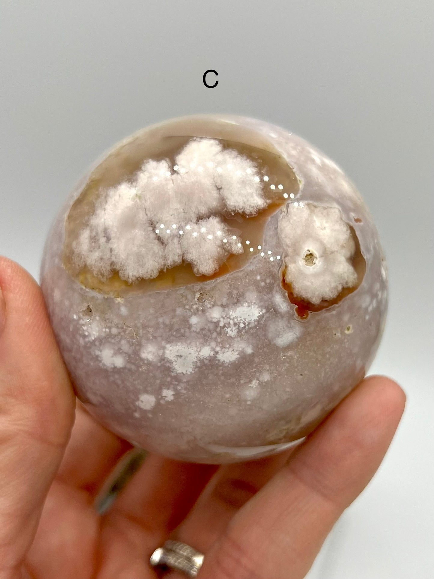 Pink Amethyst Flower Agate Sphere