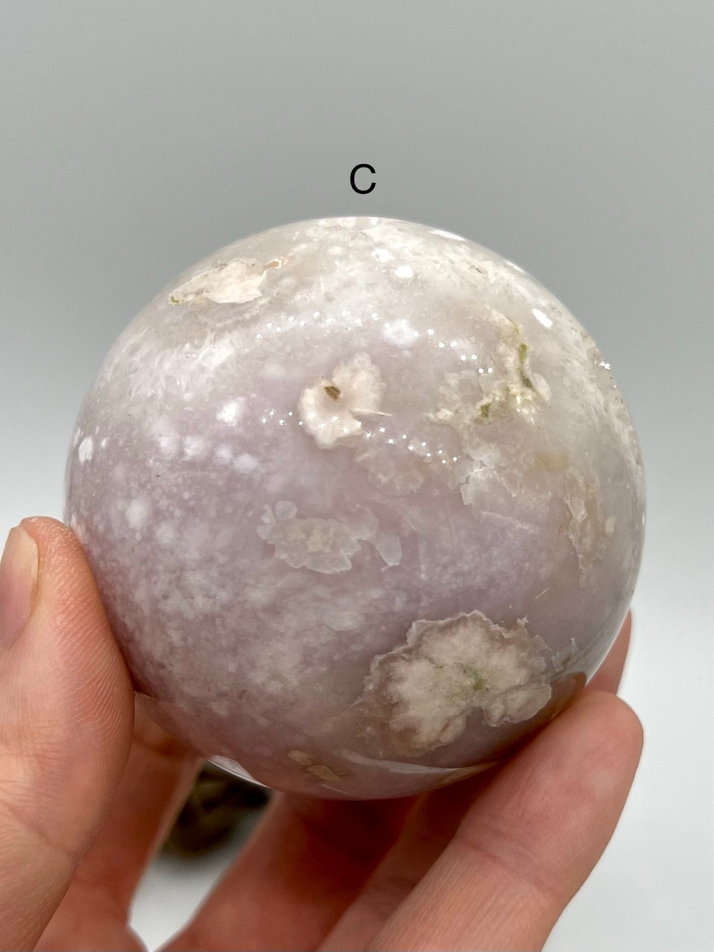 Pink Amethyst Flower Agate Sphere