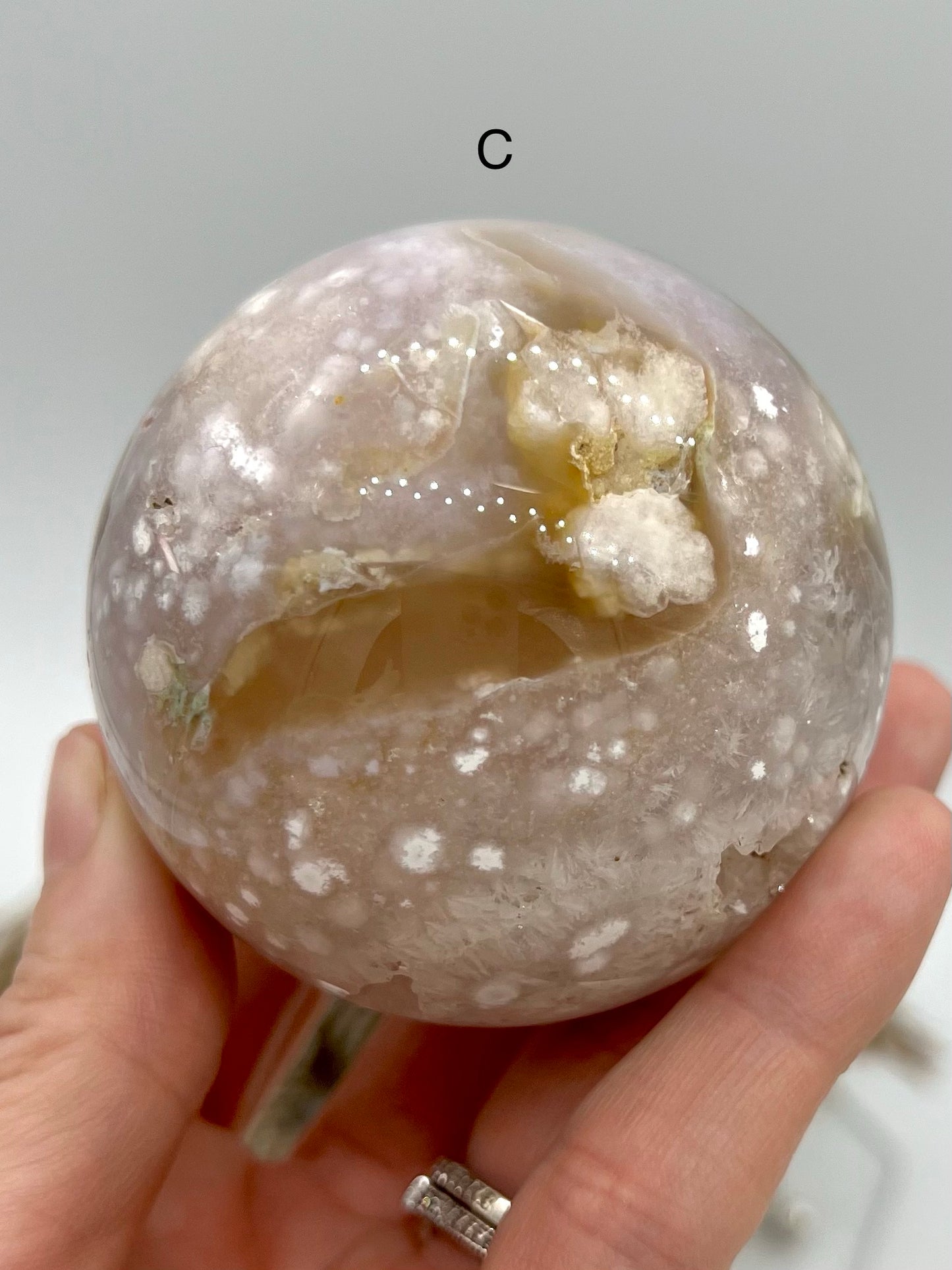 Pink Amethyst Flower Agate Sphere
