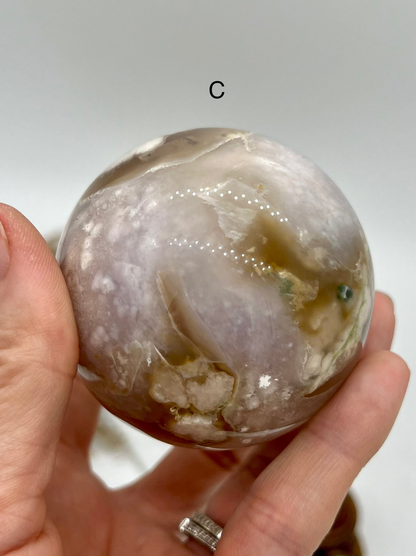 Pink Amethyst Flower Agate Sphere