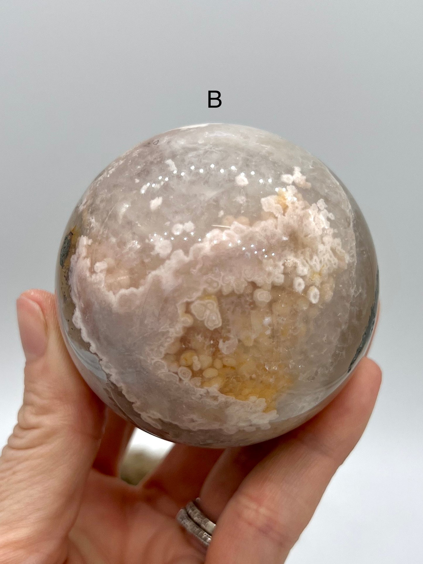 Pink Amethyst Flower Agate Sphere