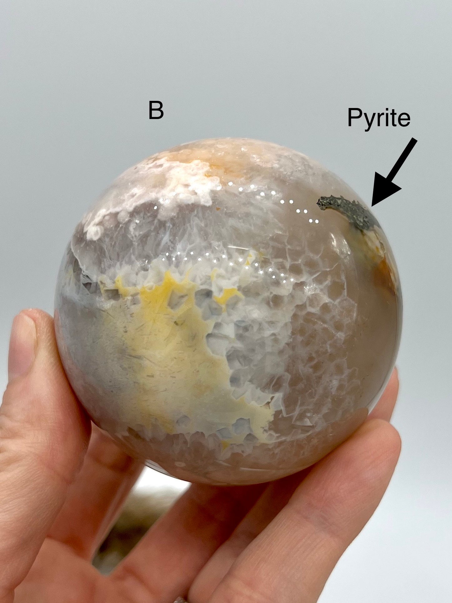 Pink Amethyst Flower Agate Sphere