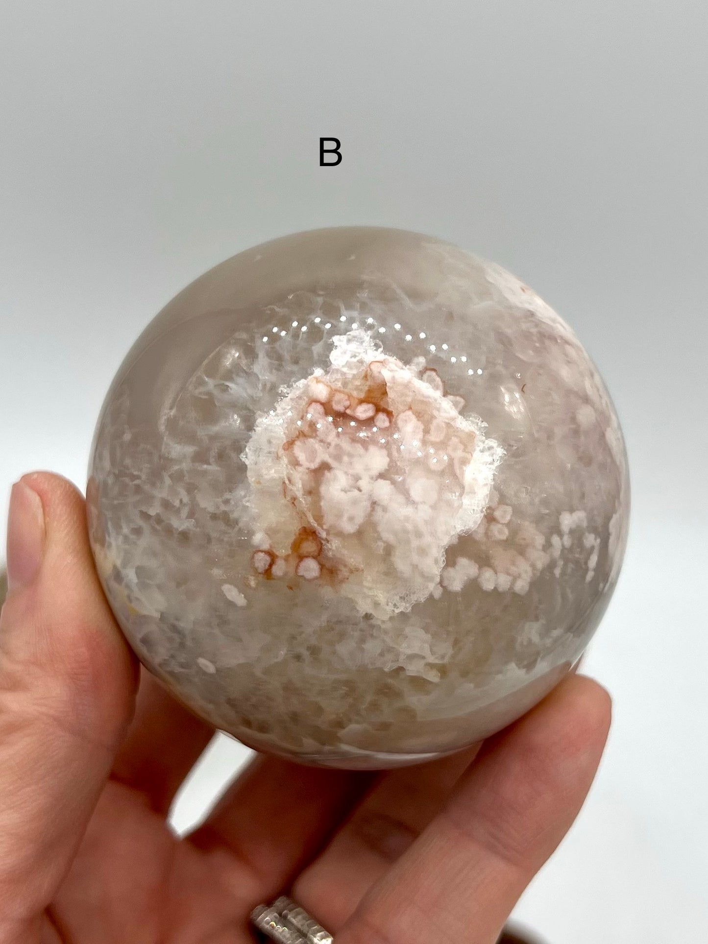 Pink Amethyst Flower Agate Sphere
