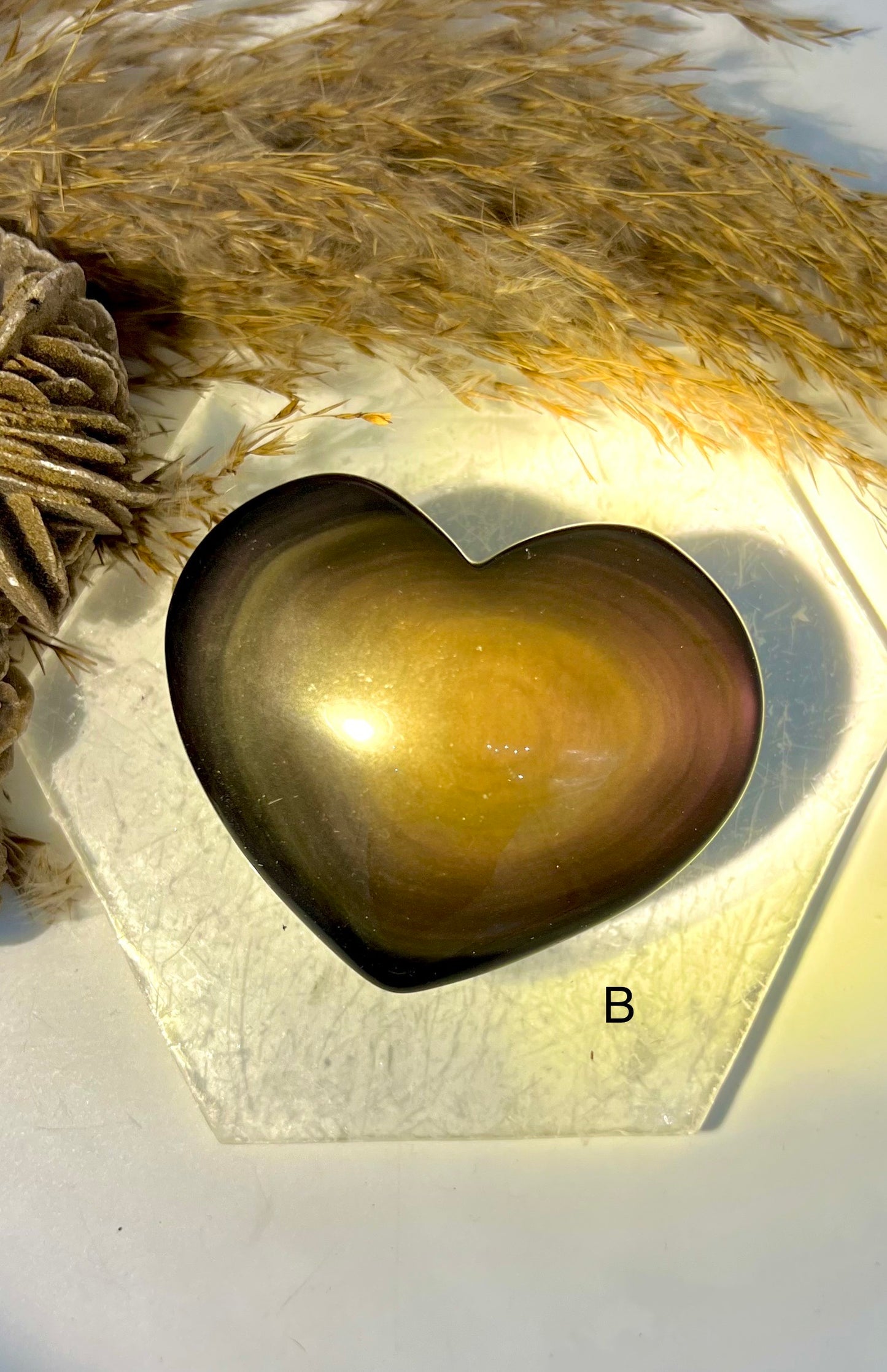 Rainbow Obsidian Puffy Heart