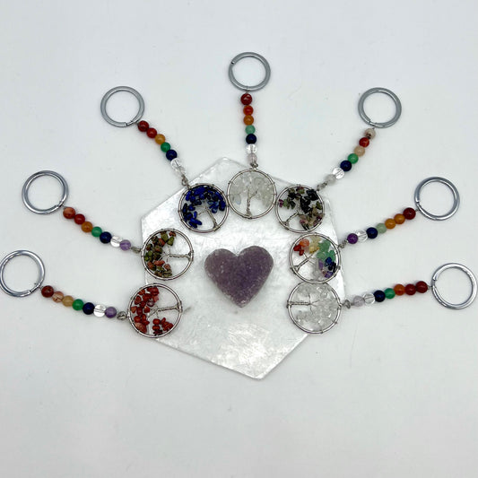 7 Chakra Tree of Life Keychains