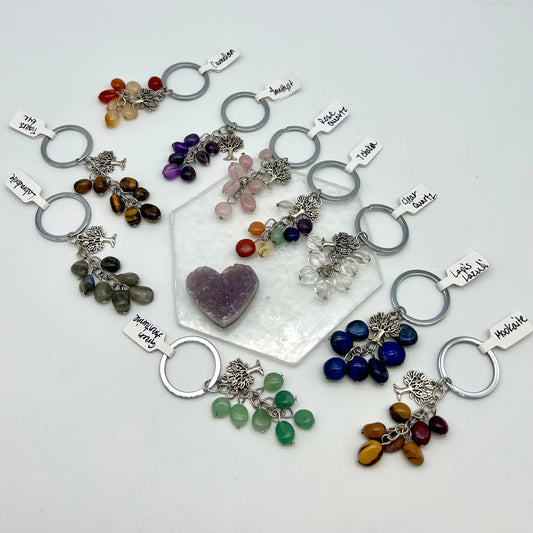 Crystal Tree of Life Keychains