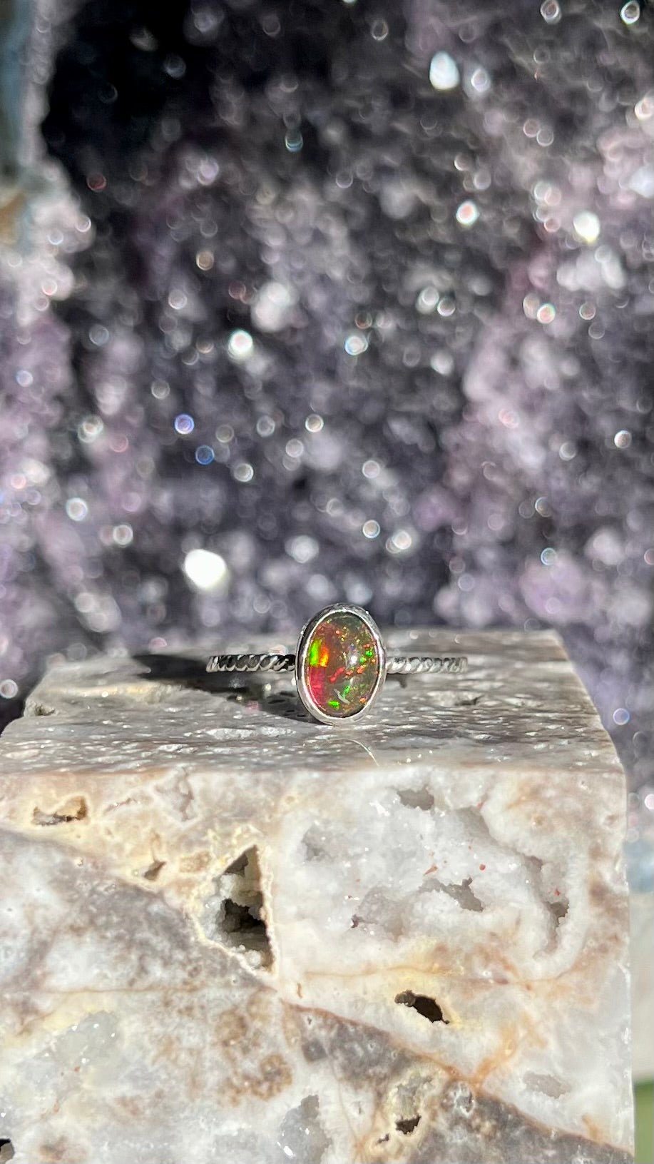 Natural Opal Stackable ring
