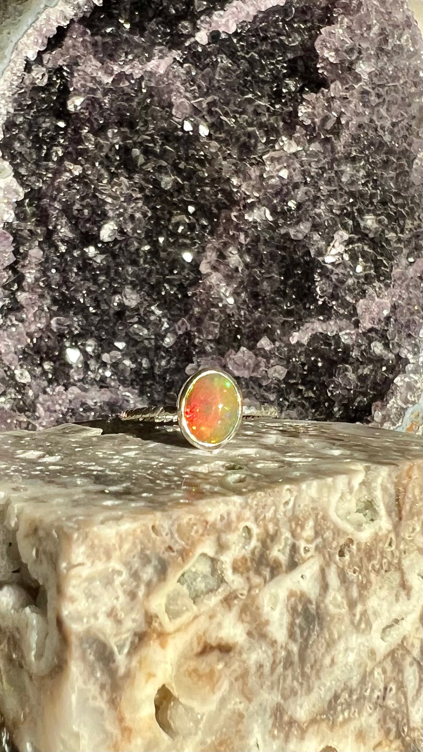 Natural Opal Stackable ring