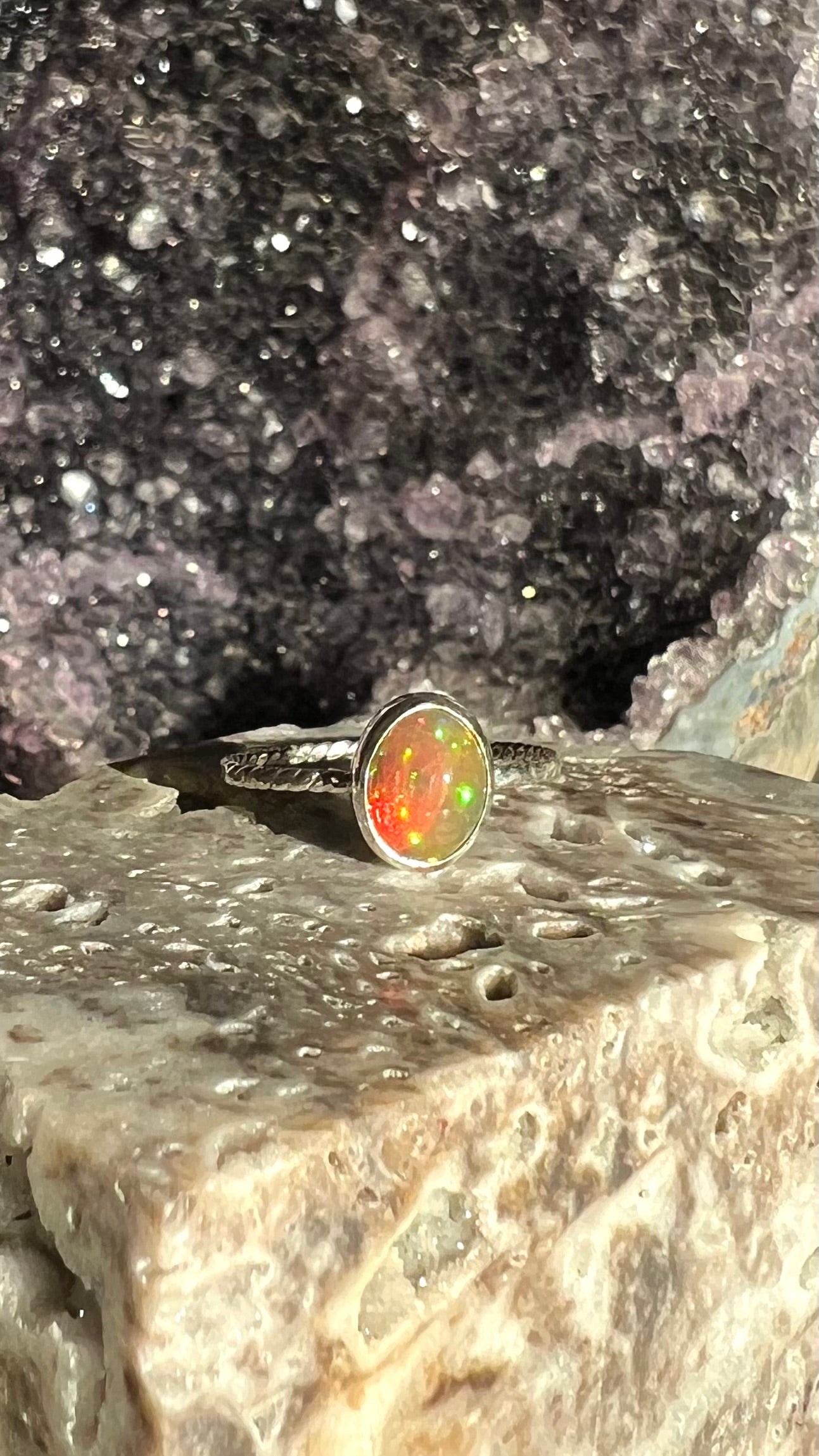 Natural Opal Stackable ring