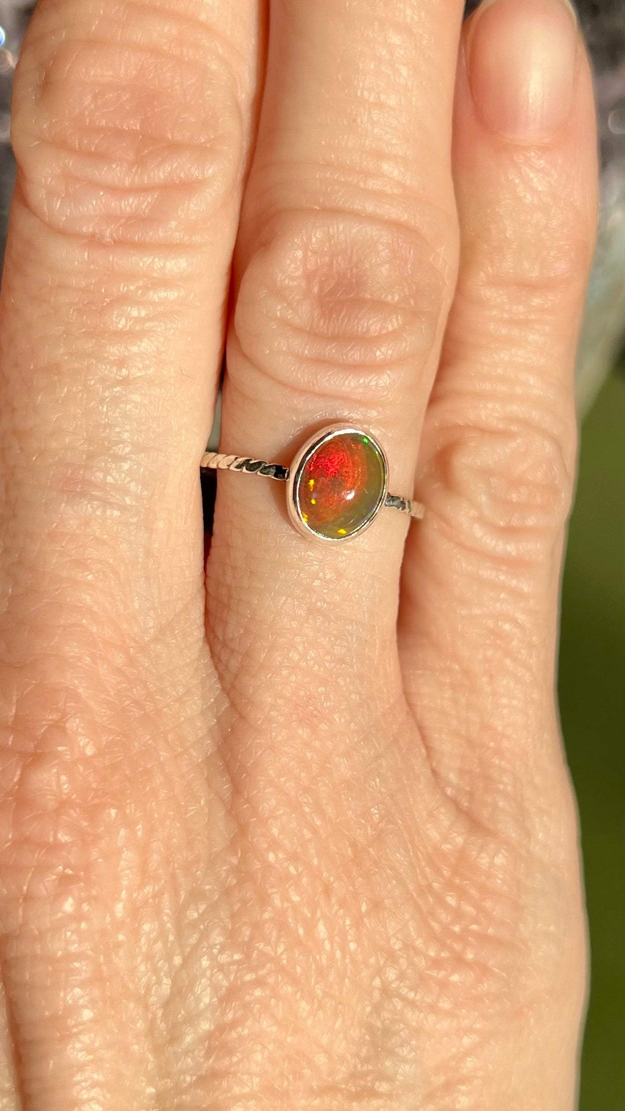 Natural Opal Stackable ring