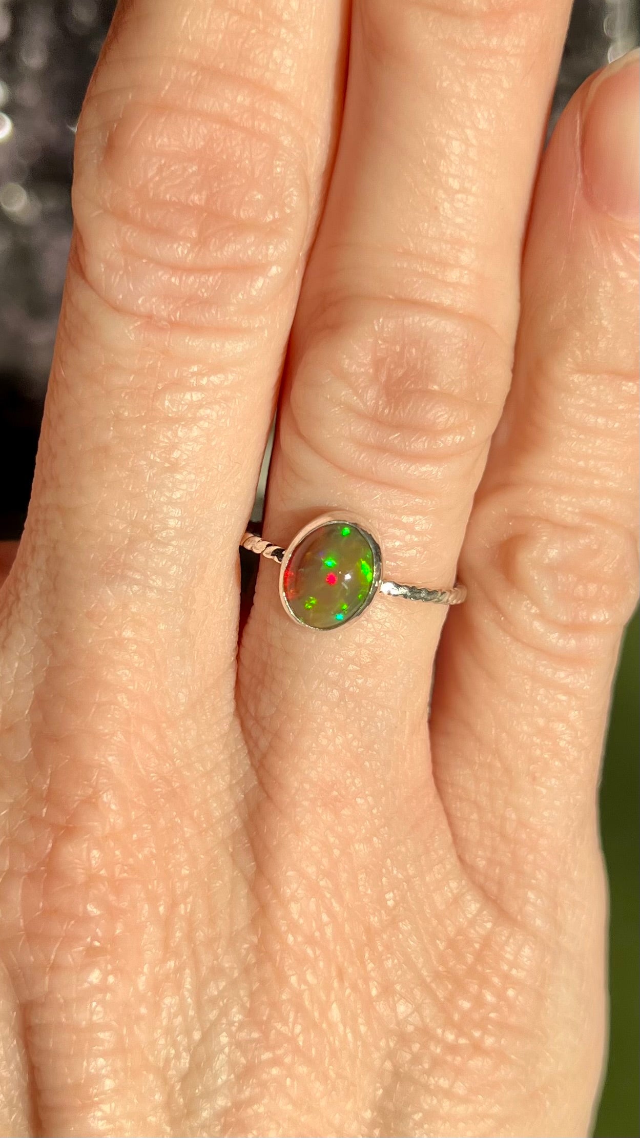 Natural Opal Stackable ring