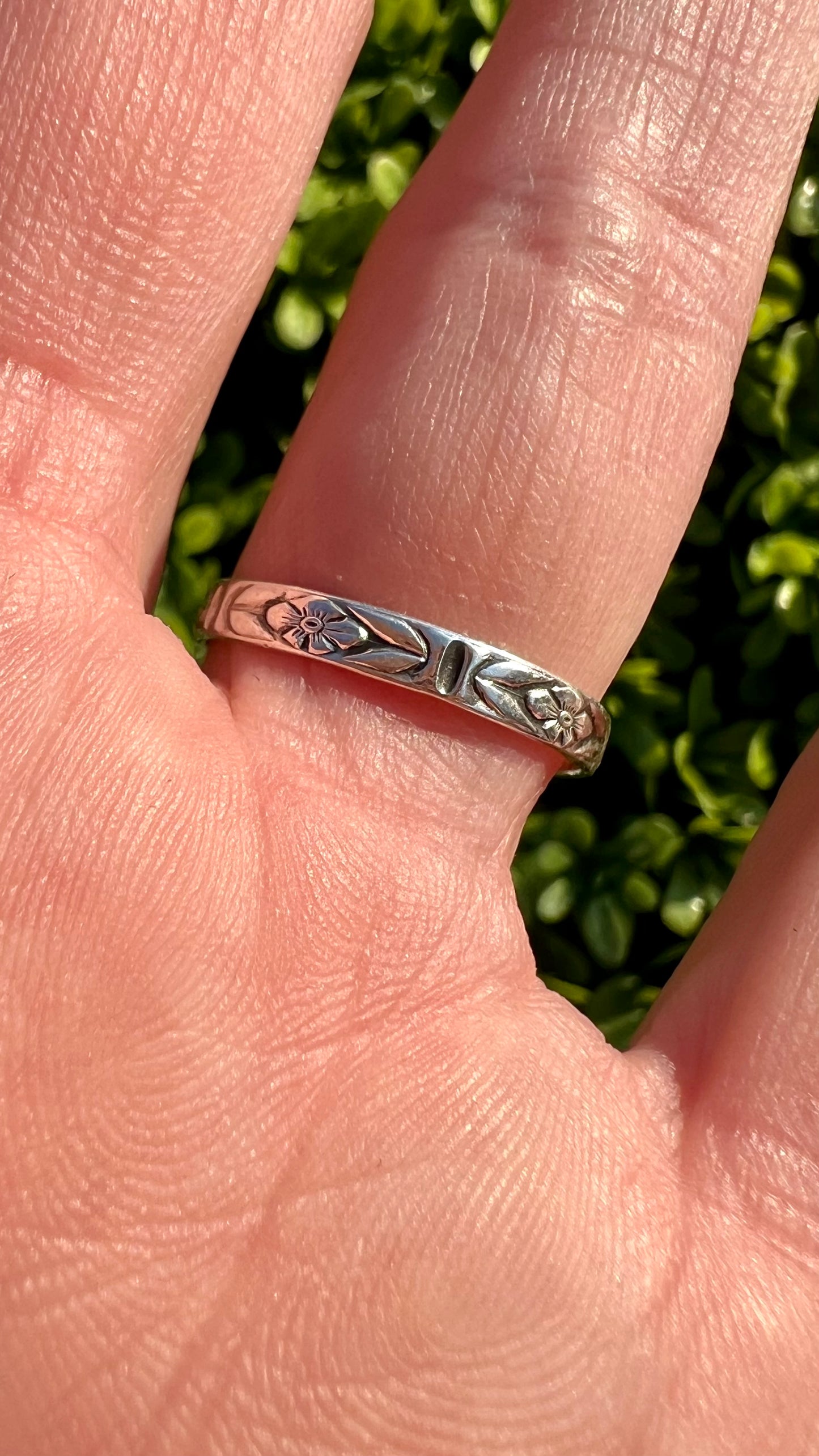 Dainty Turquoise Sterling Silver Ring - Luck, Peace, Protection, Mood stabilizer, Wisdom, Prosperity