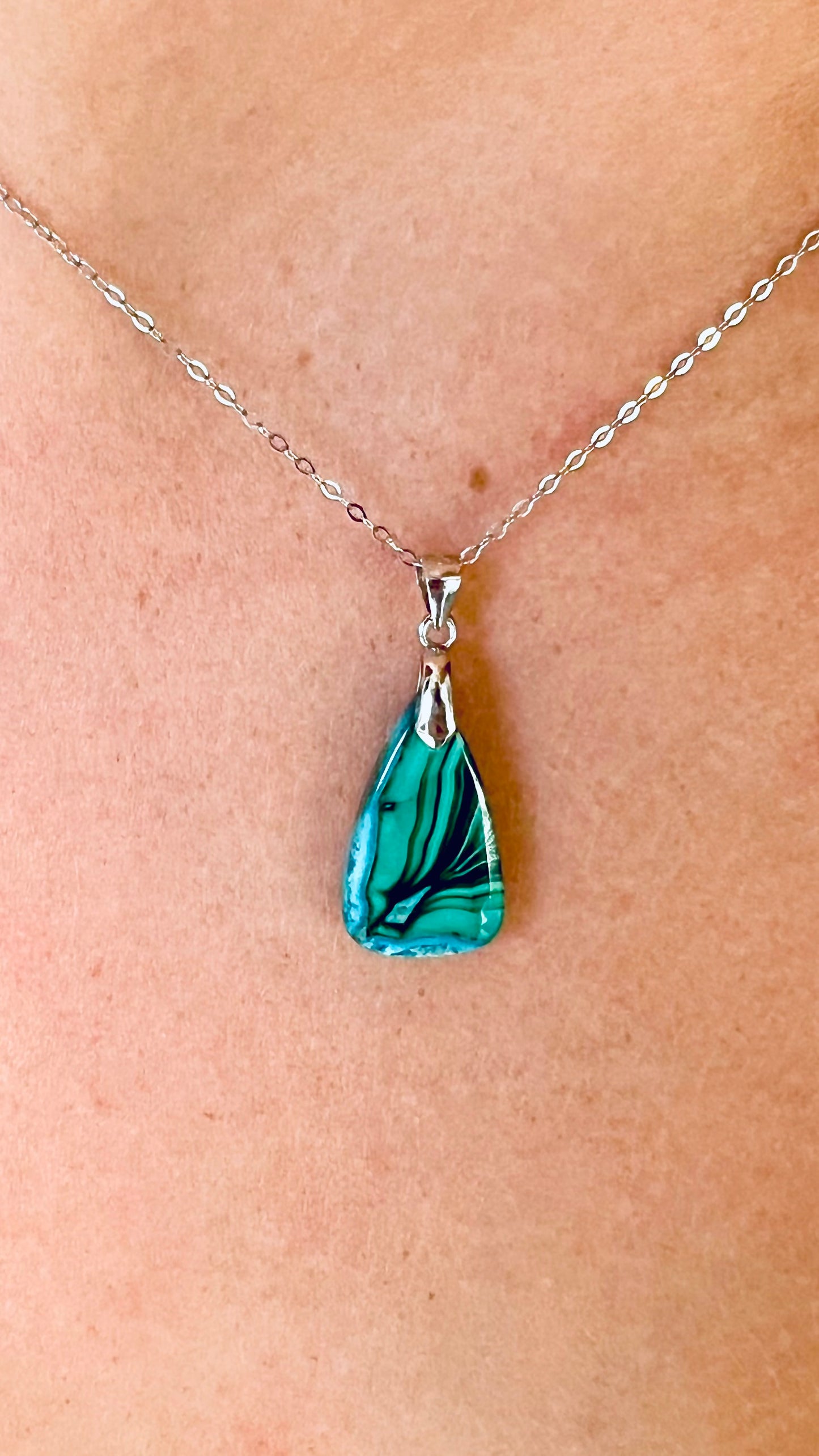 Chrysocolla and Malachite Necklace - Sister Best Friend