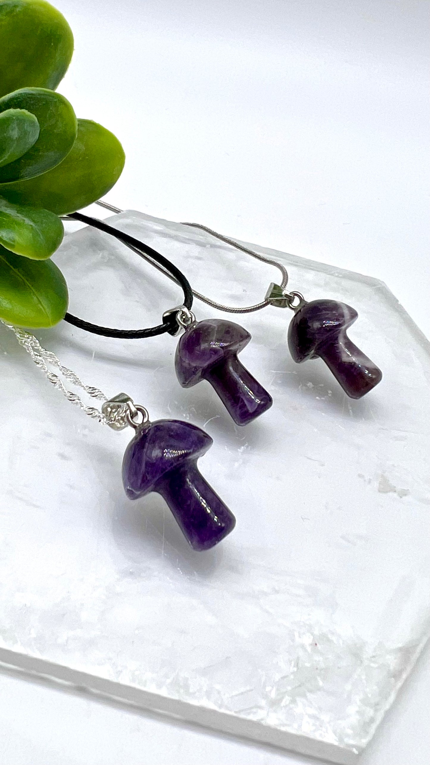 Amethyst Mushroom Necklace
