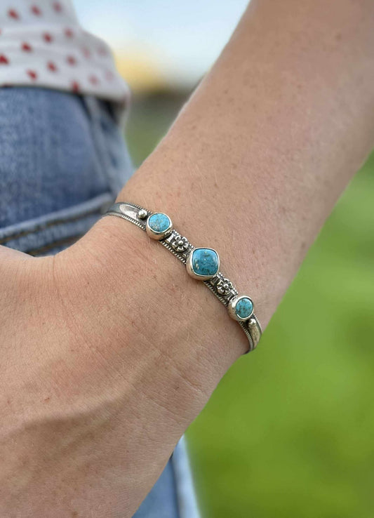Sonoran Blue Jay Turquoise Cuff