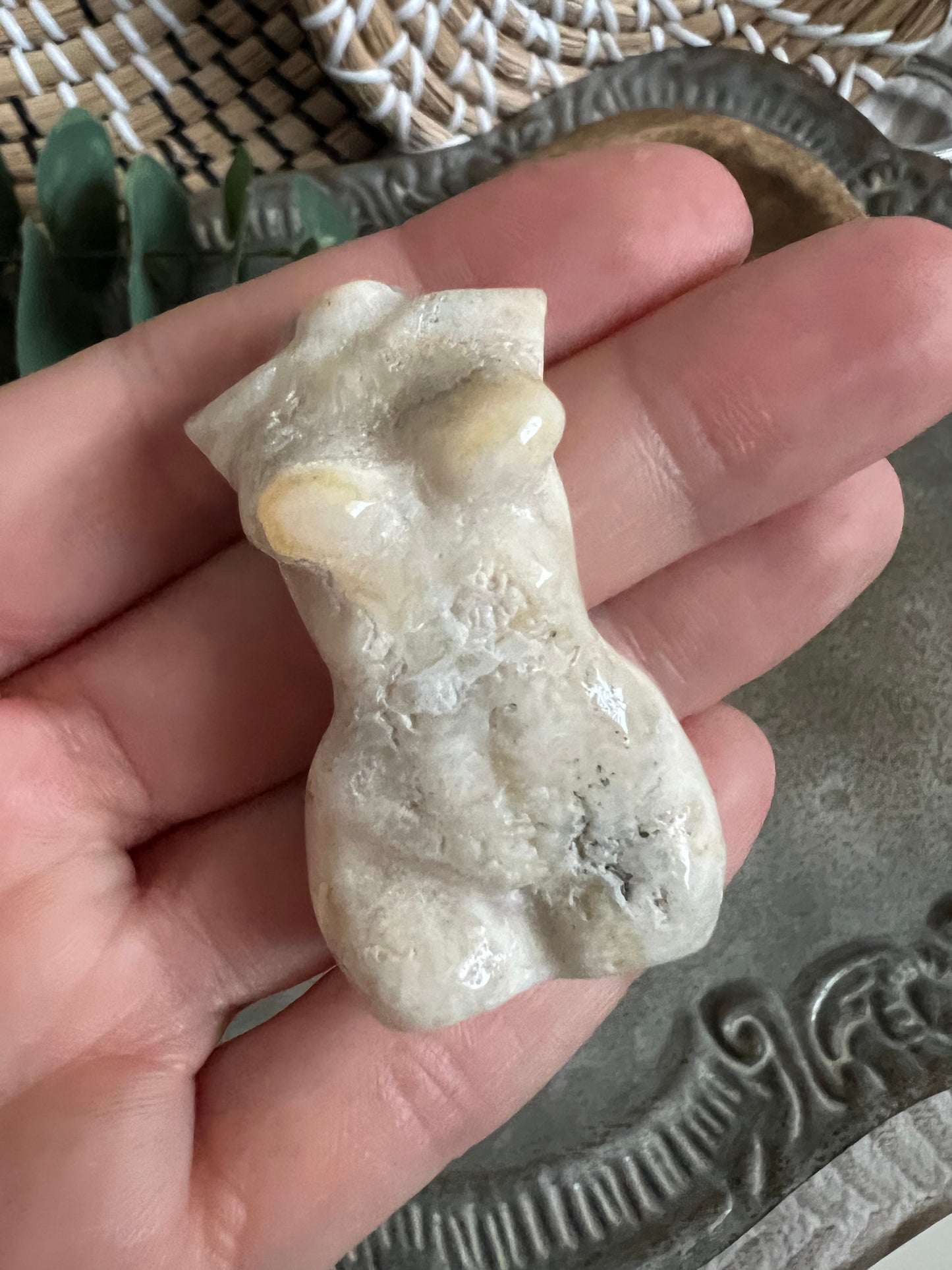 Crazy Lace Agate & Moss Agate Body Carving