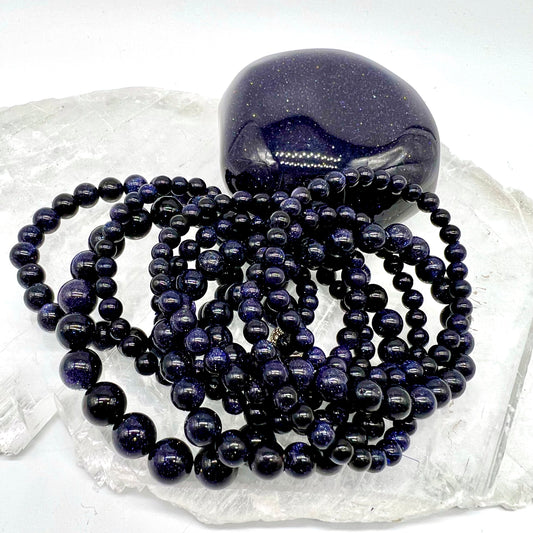 Blue Sandstone Bracelet - Success, Luck, Confidence, Motivation
