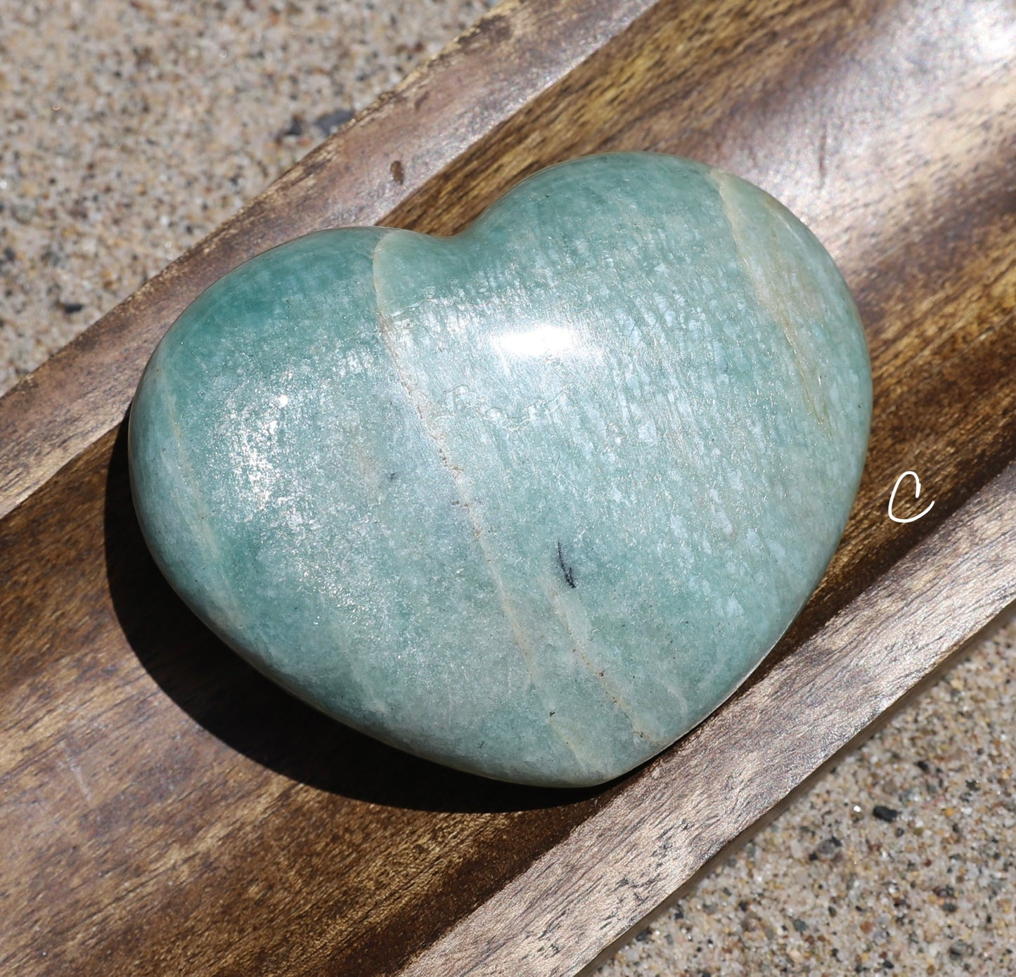 Amazonite Large Heart