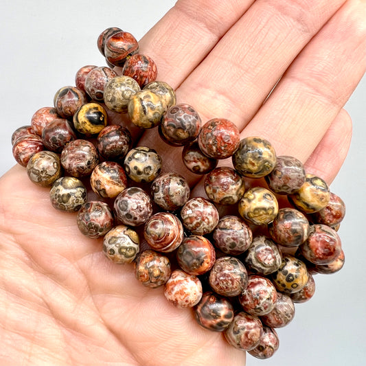 Leopard Skin Jasper Bracelet - Transformation, Strength, Confidence, Stress Relief