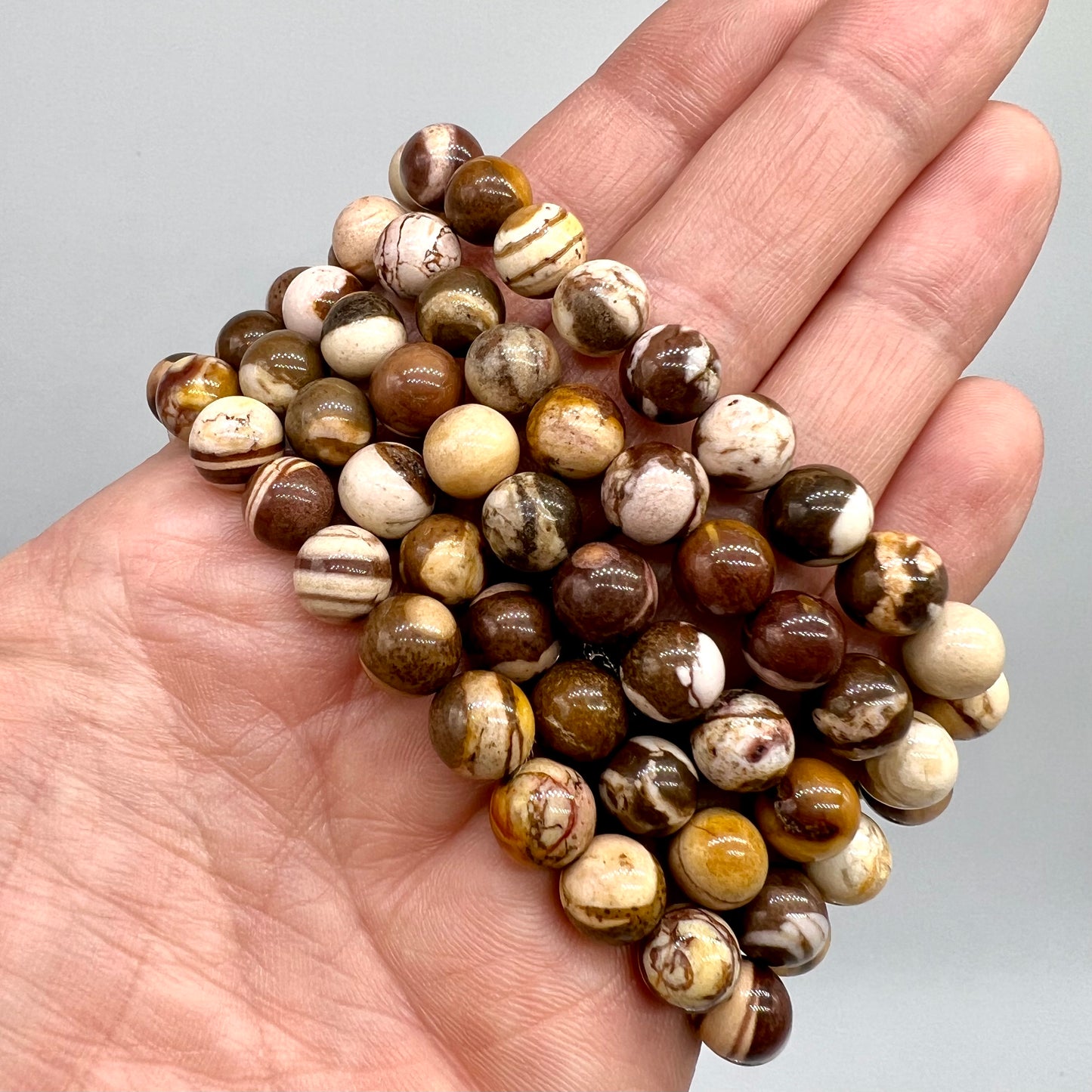 Australian Zebra Jasper Bracelet - Creativity, Courage, Dream Recall, Motivation, Balance, Protection