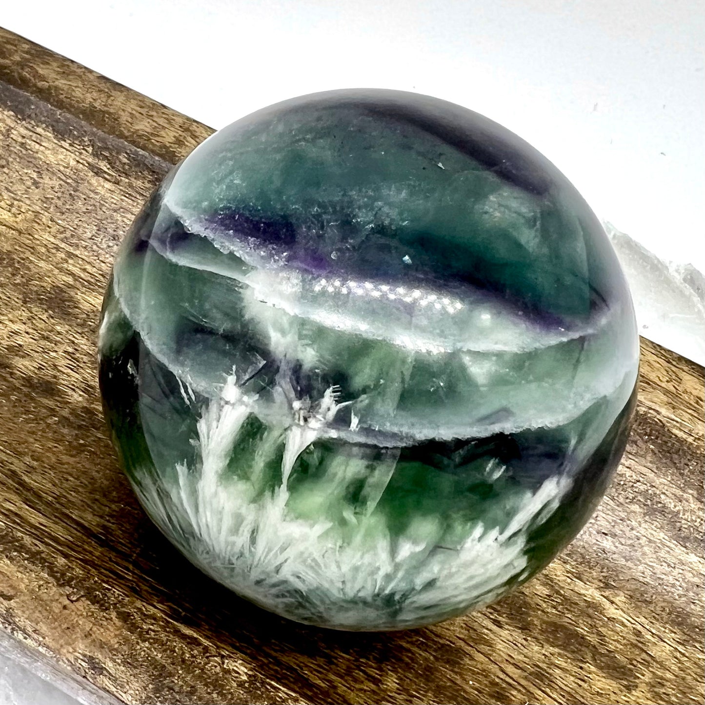 Snowflake Fluorite Large Sphere