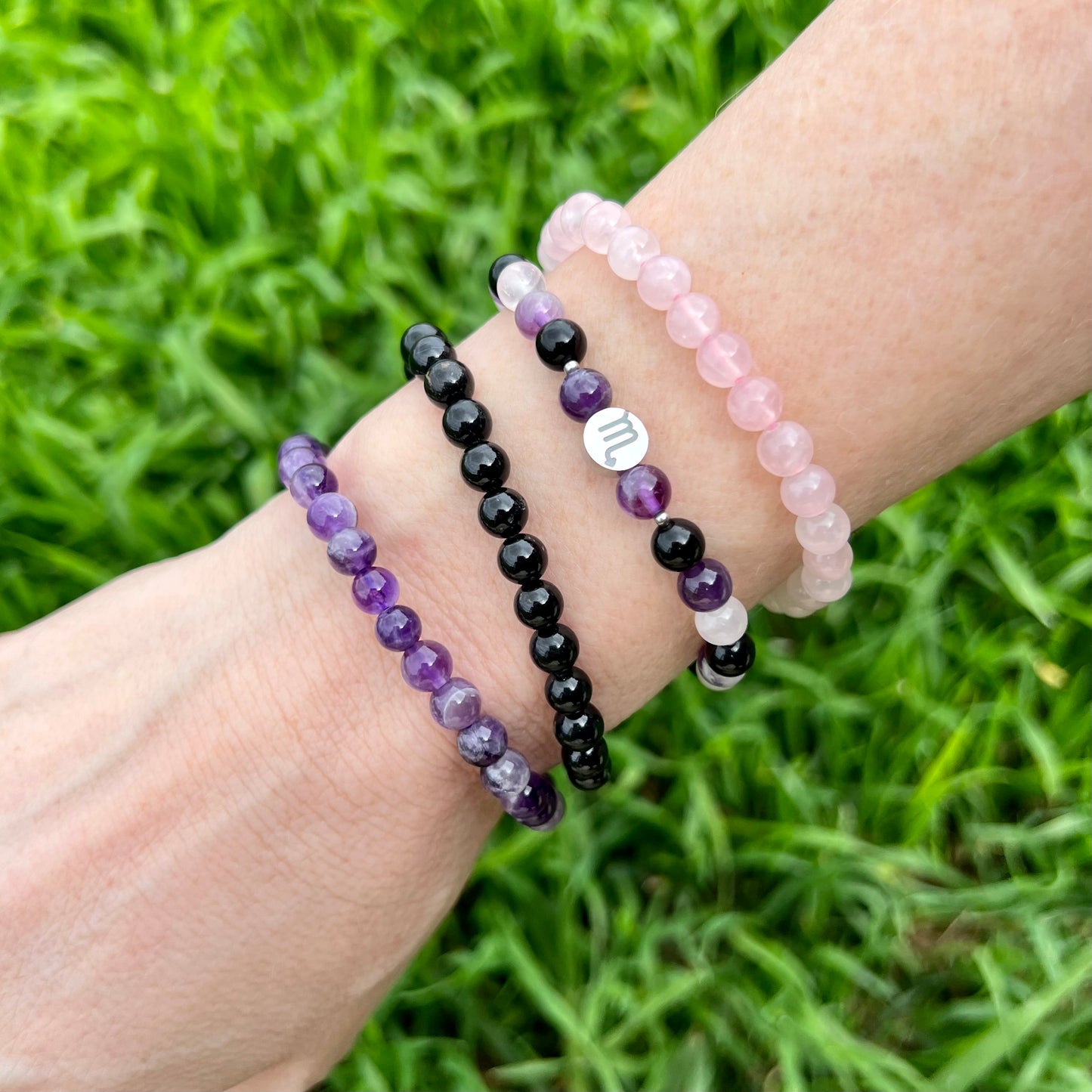 Scorpio Zodiac Bracelet - Soothing, Calm, Clarity, Balance, Harmony, Protection
