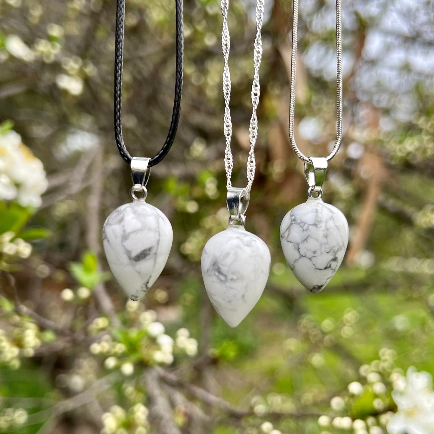 Howlite Acorn Necklace