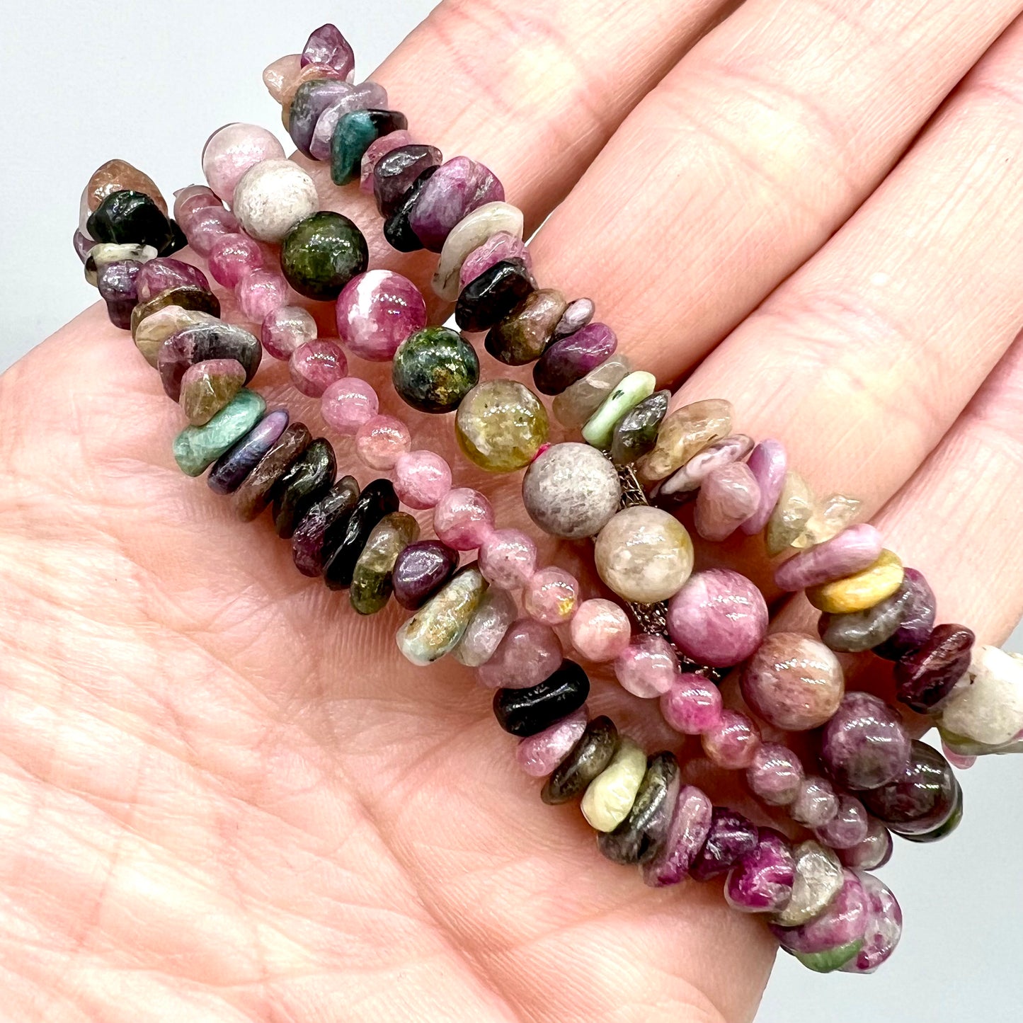Mixed Tourmaline Bracelet - Love, Relationships, PTSD, Passion, Relaxation, Joy