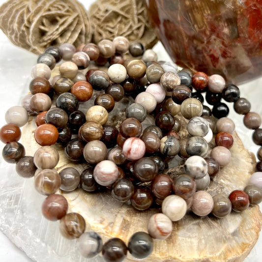 Petrified Wood Bracelet - Truth, Abundance, Trust, Growth, Calming