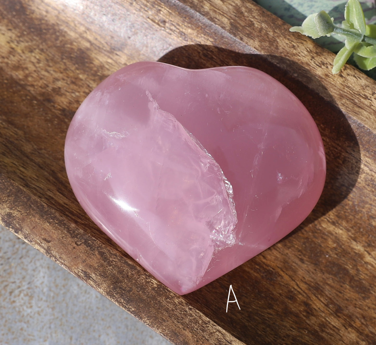 Rose Quartz Large Heart