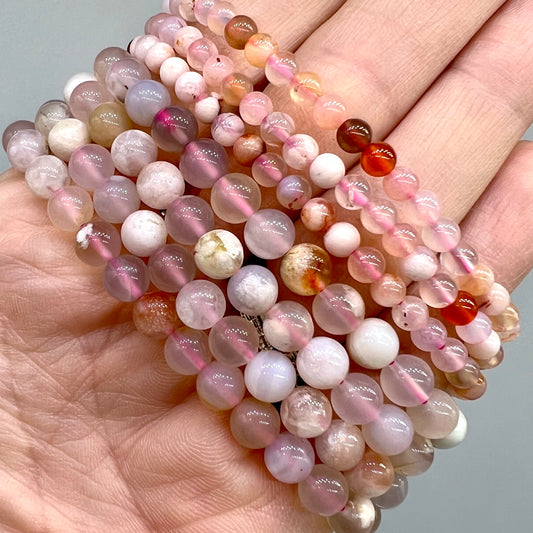 Flower Agate Bracelet - Manifestation, Motivation, Compassion, Love, Soothing, Relaxation