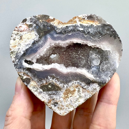 Druzy Agate Heart