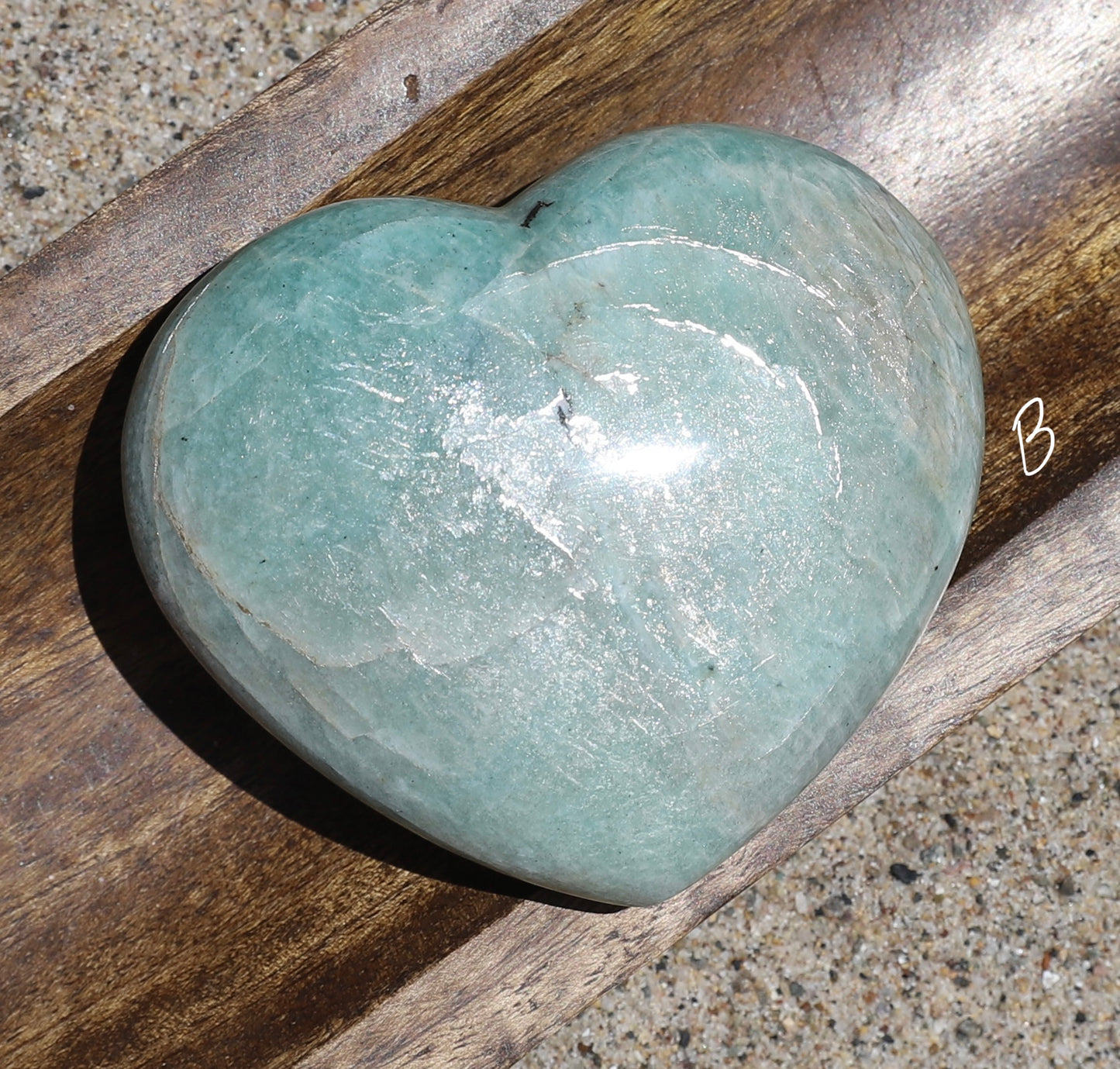 Amazonite Large Heart
