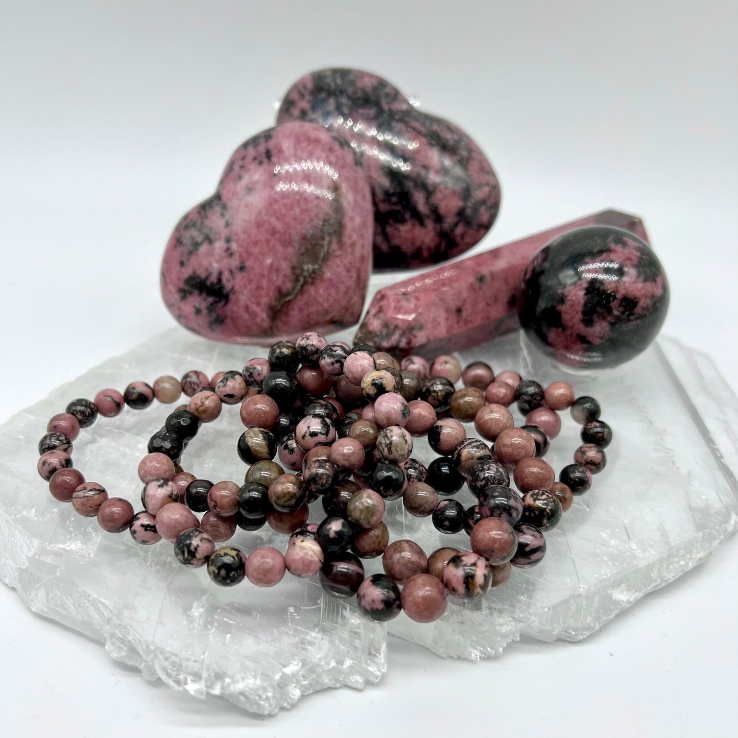Rhodonite Bracelet - Clarity, Dreams, Calm, Love, Confidence