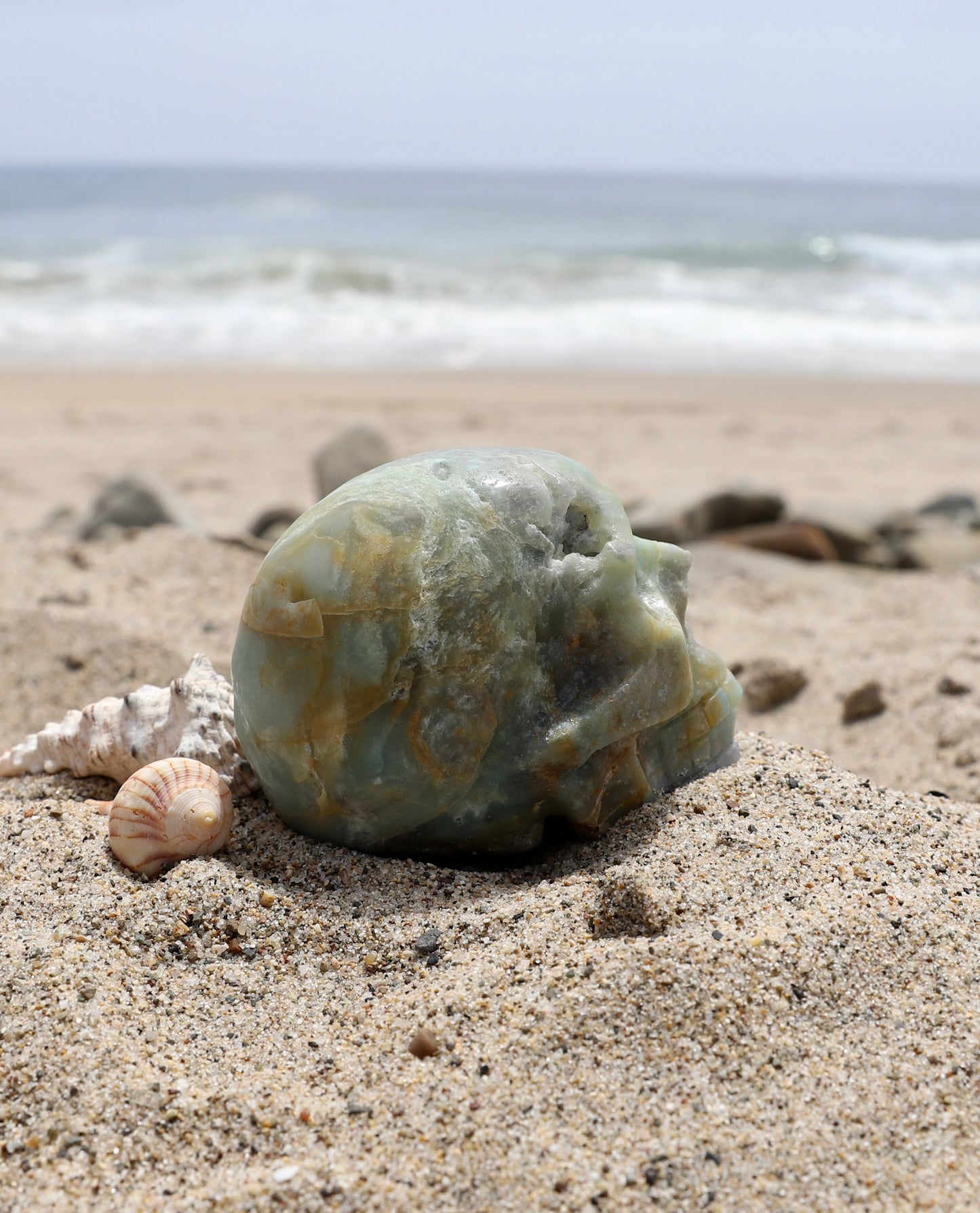 Caribbean Calcite Skull - Druzy