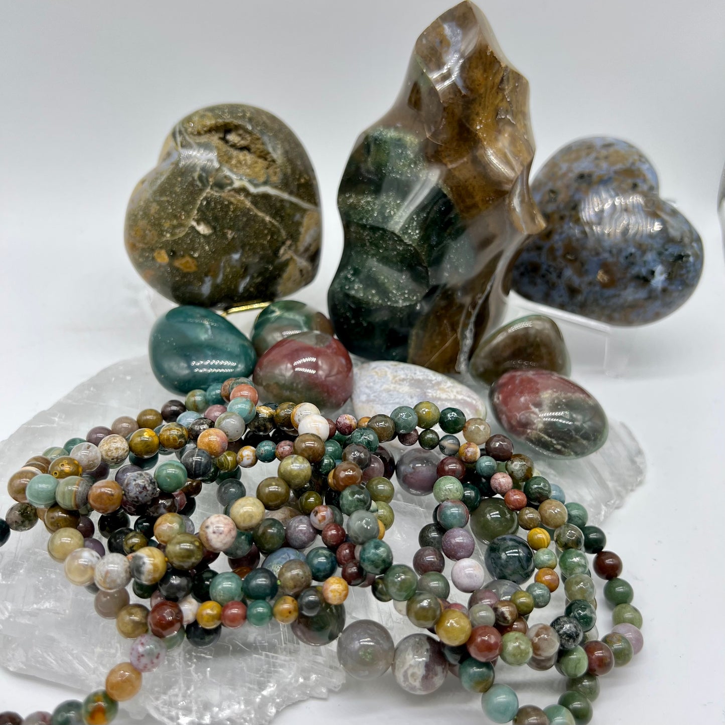 Ocean Jasper Bracelet - PTSD, Motivation, Happiness, Passion, Opportunities, Purification, Nurturing