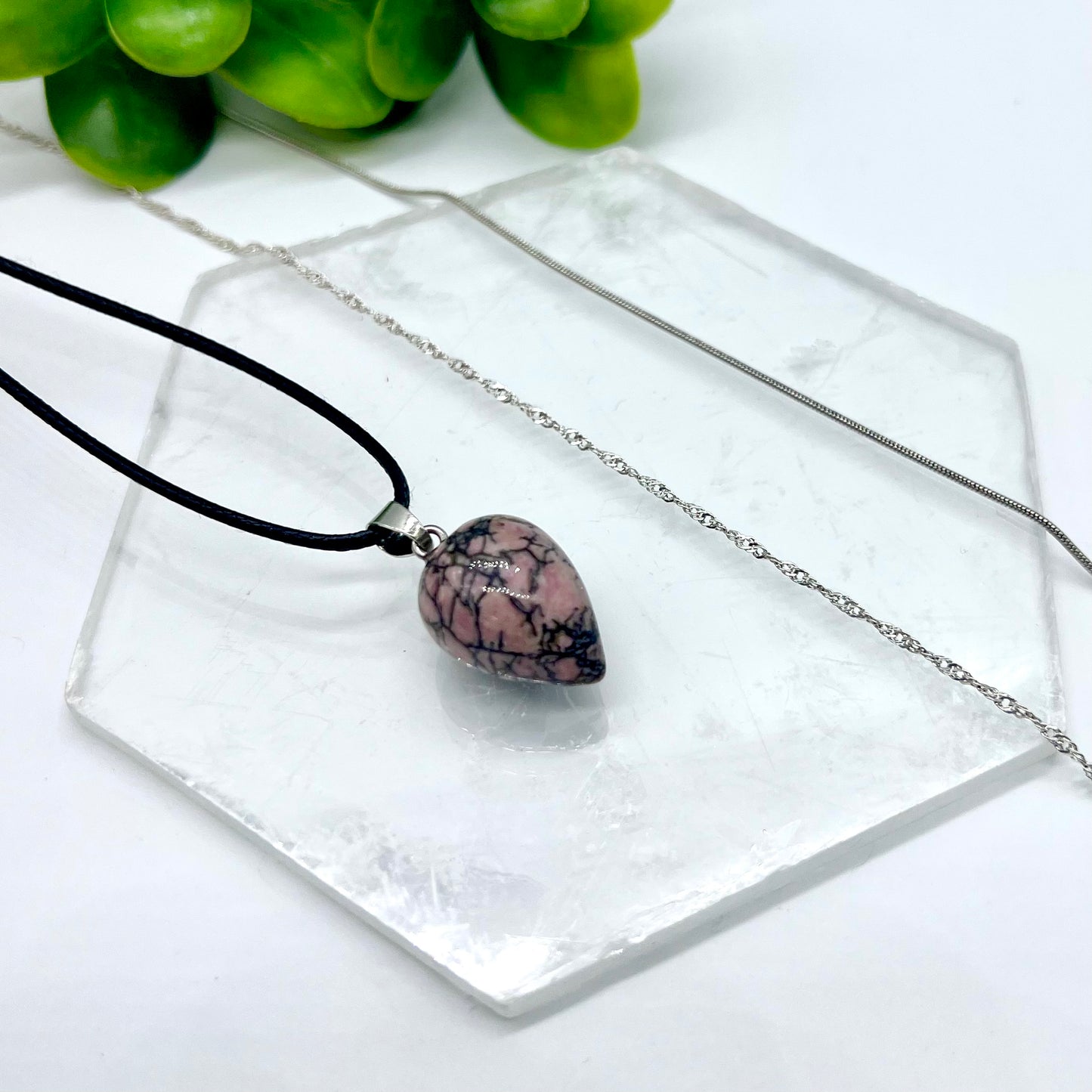 Rhodonite Acorn Necklace