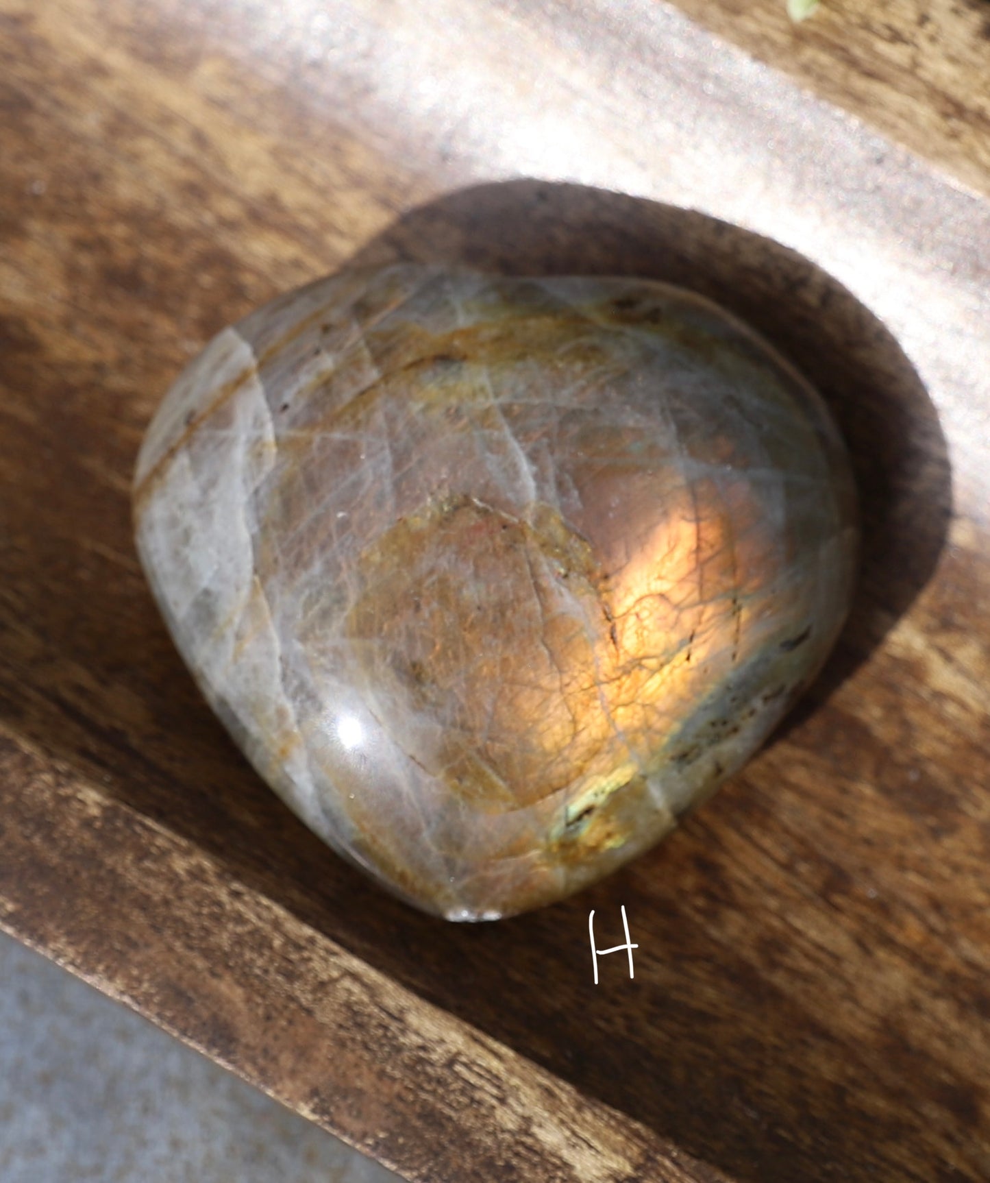 Sunset Labradorite Medium Heart
