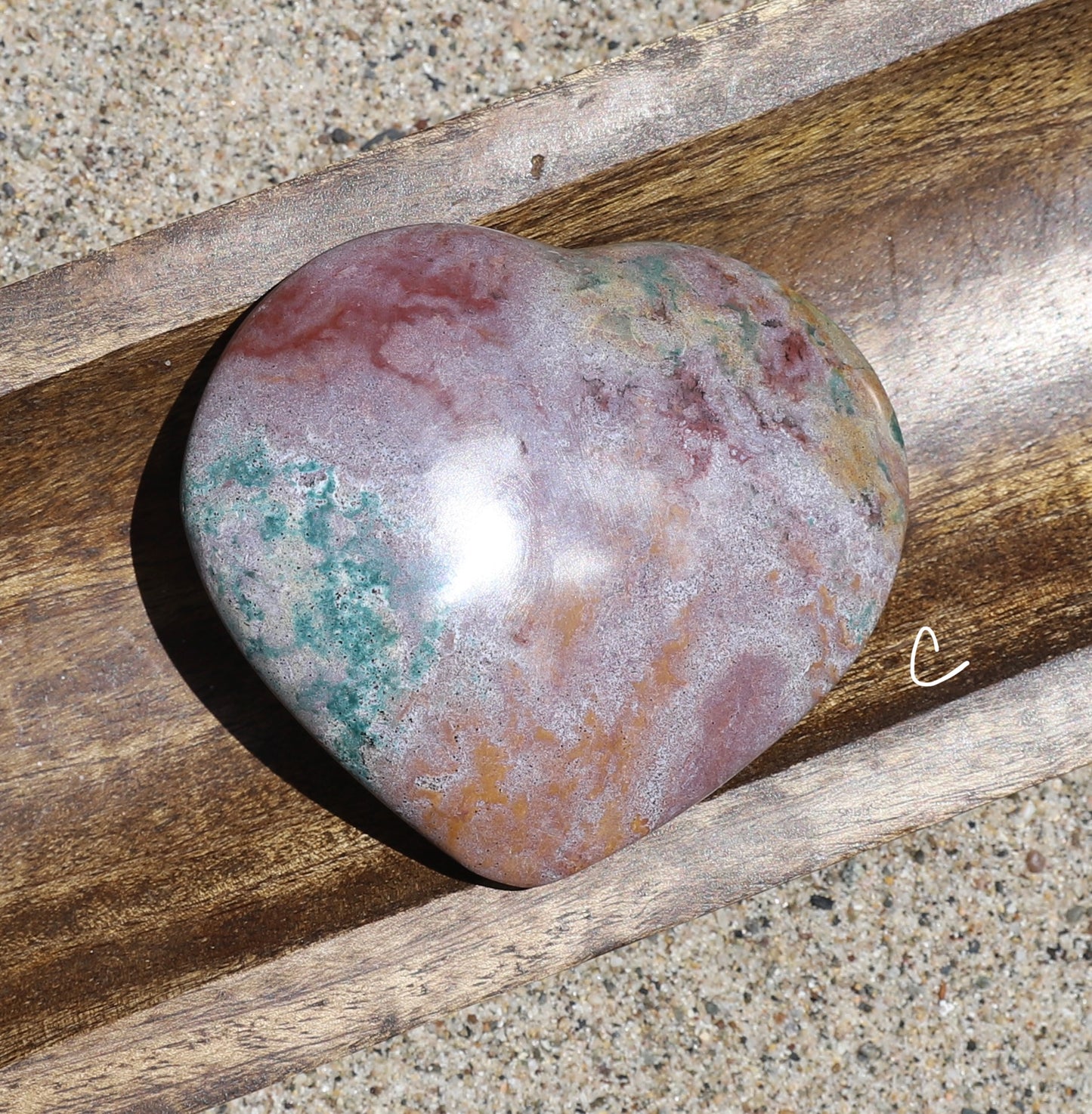 Ocean Jasper Large Heart